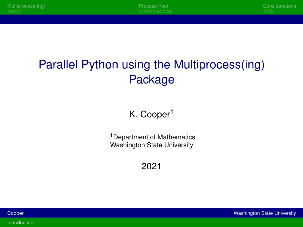 Multiprocessing, Or a Fork of That Called Multiprocess