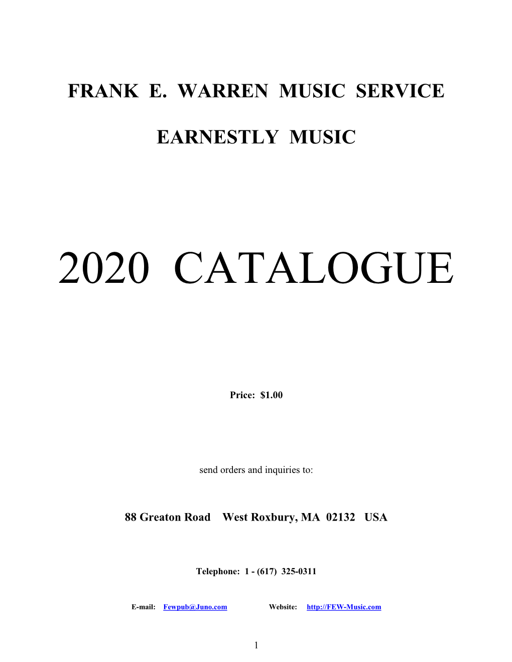 Music Catalogue