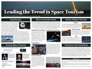 Introduction Summary and Conclutions Current Space Tourism Issues of Space Tourism How to Lead the Trend