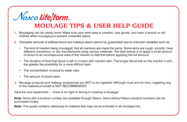 Moulage Tips & User Help Guide