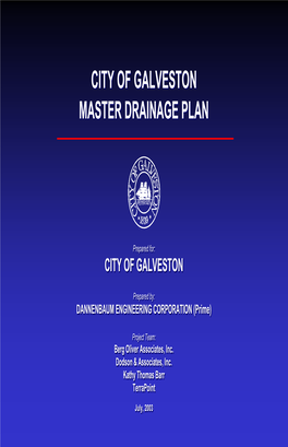 Master Drainage Plan Report