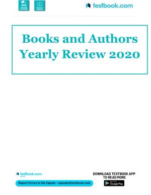 Books and Authors Yearly Review 2020