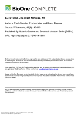 Euro+Med-Checklist Notulae, 10