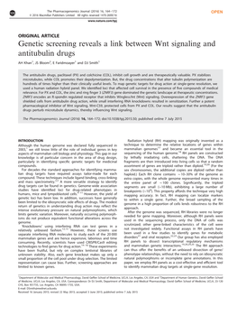 Genetic Screening Reveals a Link Between Wnt Signaling and Antitubulin Drugs
