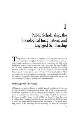 Public Scholarship, the Sociological Imagination, and Engaged Scholarship