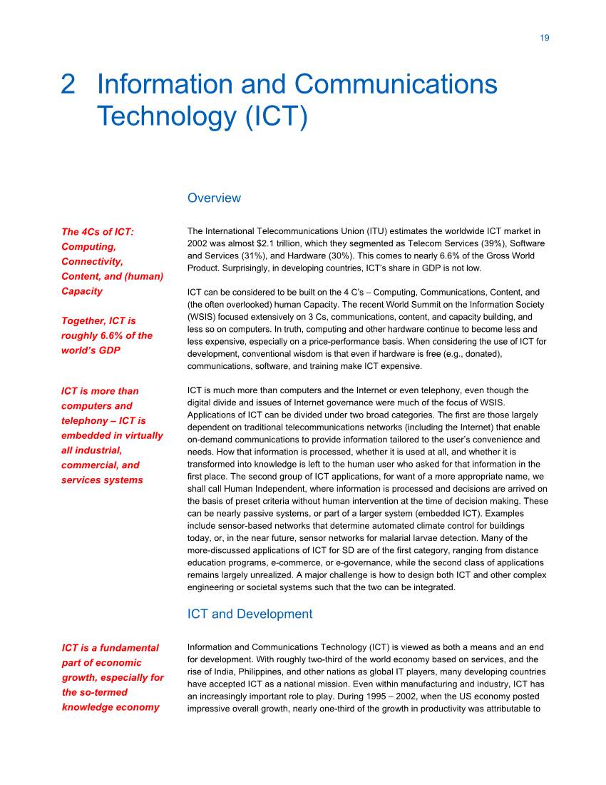2 Information and Communications Technology (ICT)