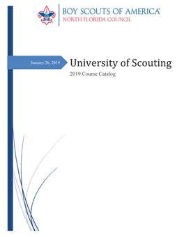 University of Scouting 2019 Course Catalog