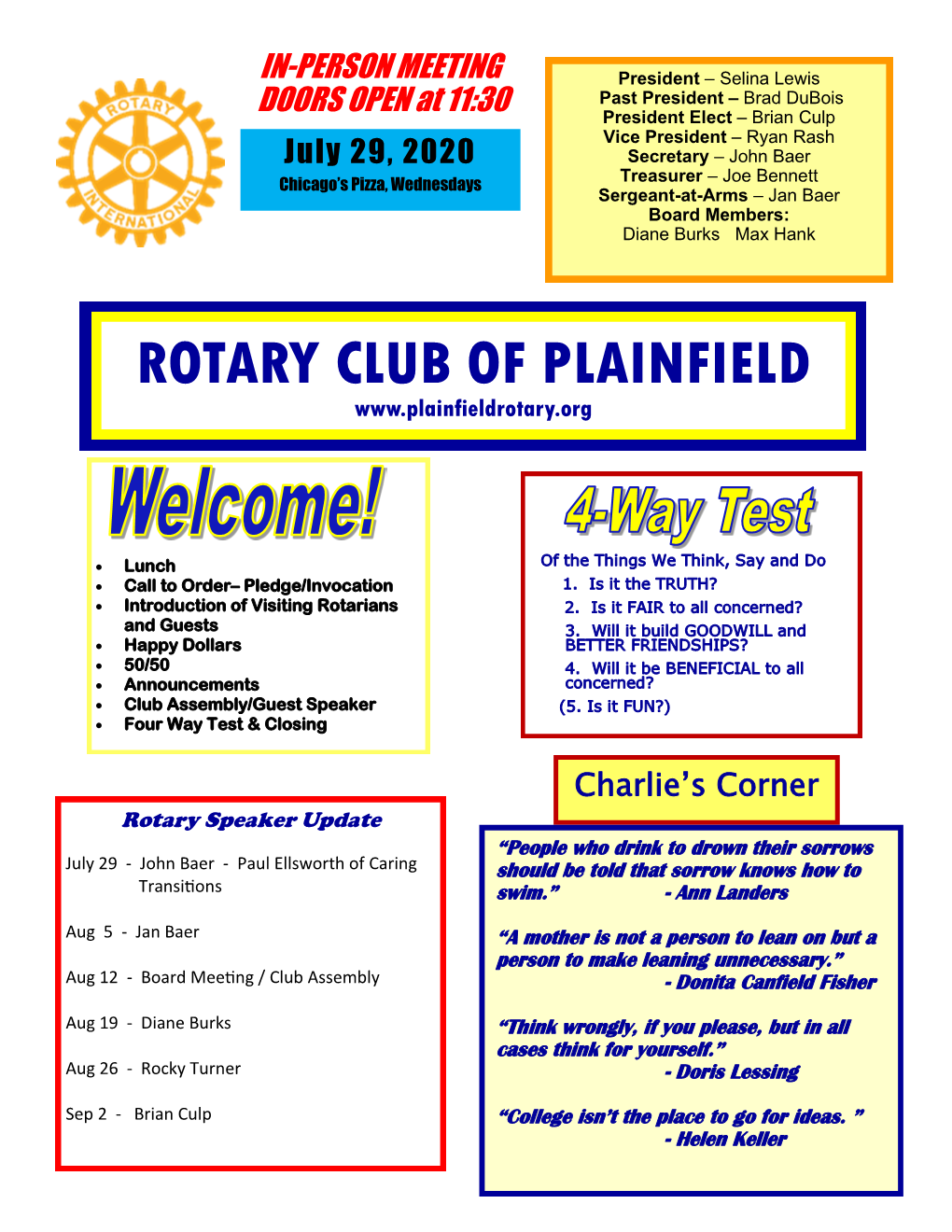 Rotary Club of Plainfield