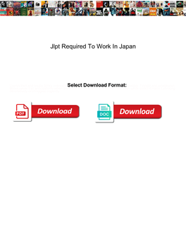 Jlpt Required to Work in Japan