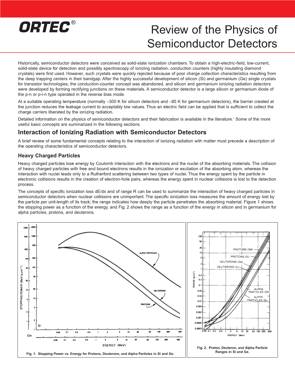 Review of the Physics of Semiconductor Detectors