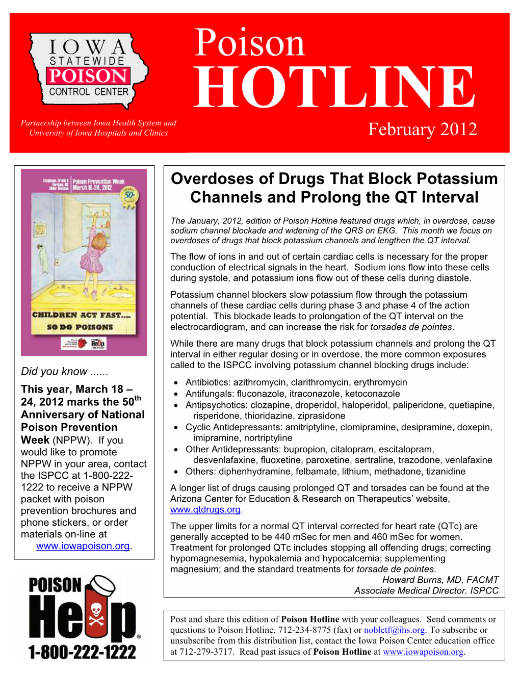 Overdoses of Drugs That Block Potassium Channels and Prolong the QT Interval