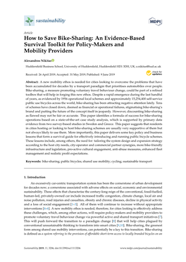 How to Save Bike-Sharing: an Evidence-Based Survival Toolkit for Policy-Makers and Mobility Providers