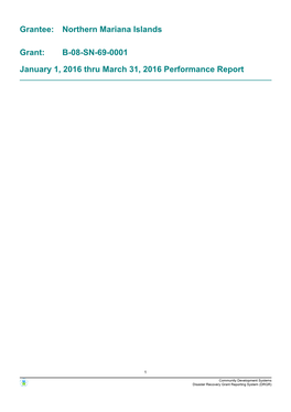 Northern Mariana Islands Grantee