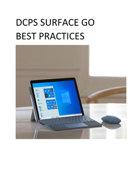 Dcps Surface Go Best Practices