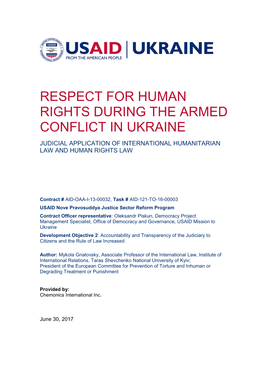 Respect for Human Rights During the Armed Conflict in Ukraine