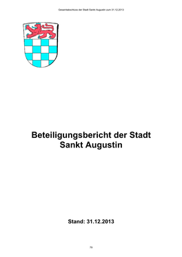 Beteiligungsbericht 2013