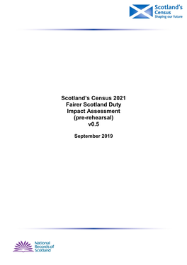 Scotland's Census 2021 Fairer Scotland Duty