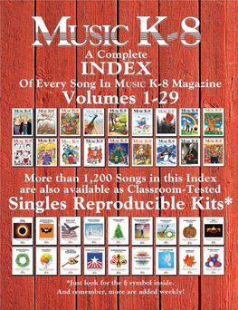 Music K-8 Interactive Index, Vols. 1-29