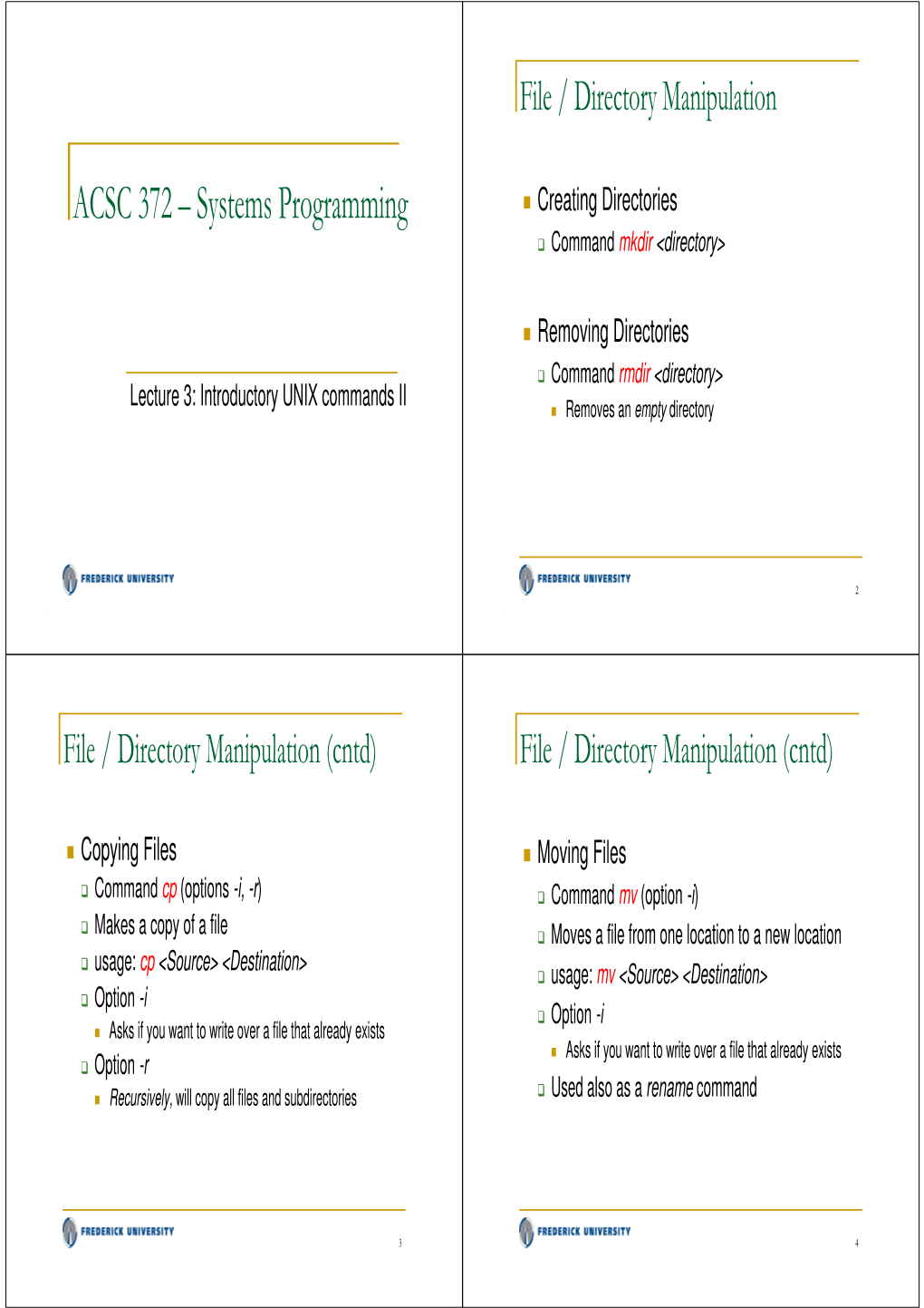 ACSC 372 – Systems Programming