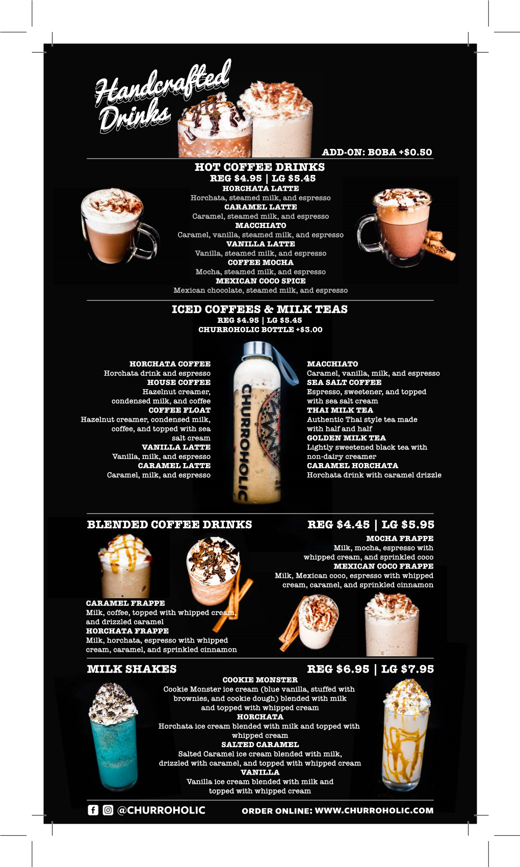 Churroholic Menu Web View Only Format