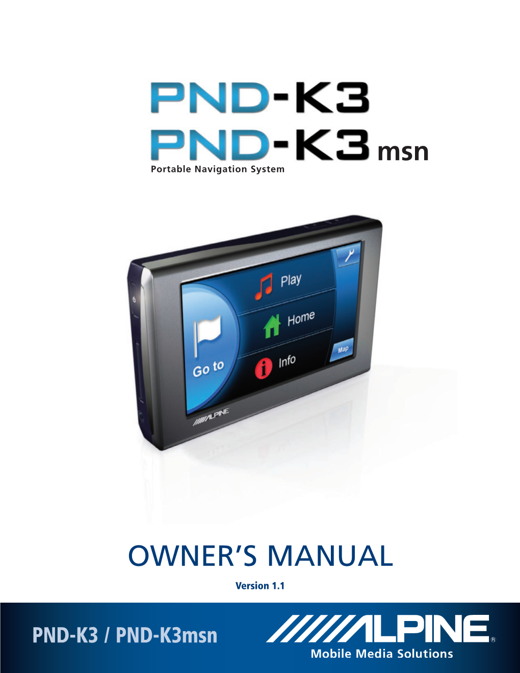 PND-K3 Msn Portable Navigation System