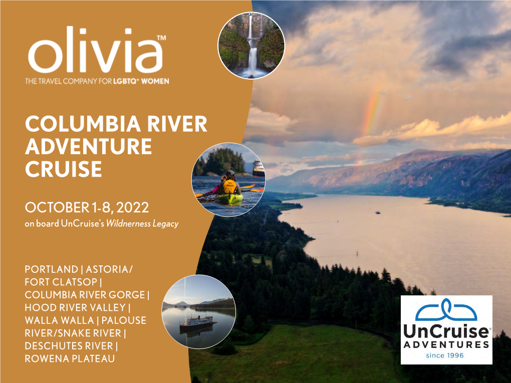 Columbia River Adventure Cruise October 1-8, 2022