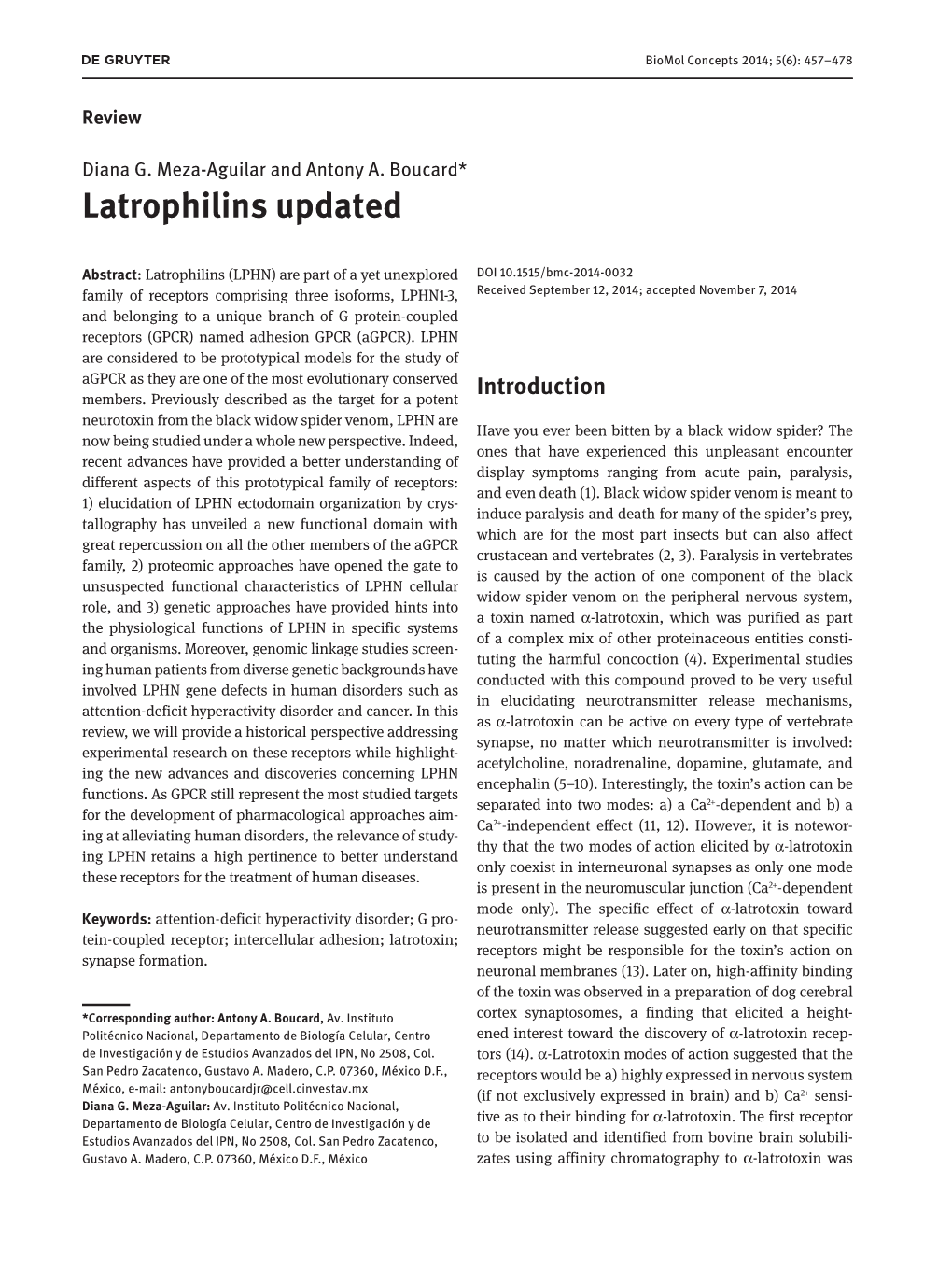 Latrophilins Updated