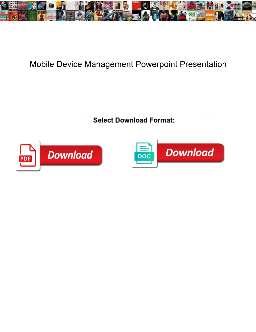 Mobile Device Management Powerpoint Presentation