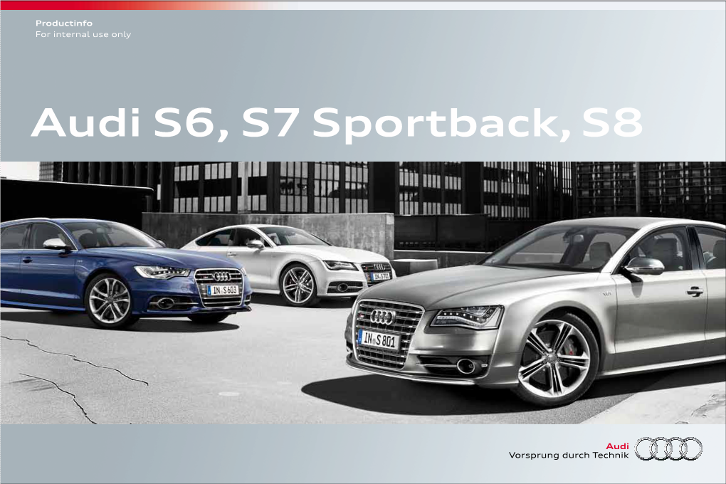 Audi S6, S7 Sportback, S8