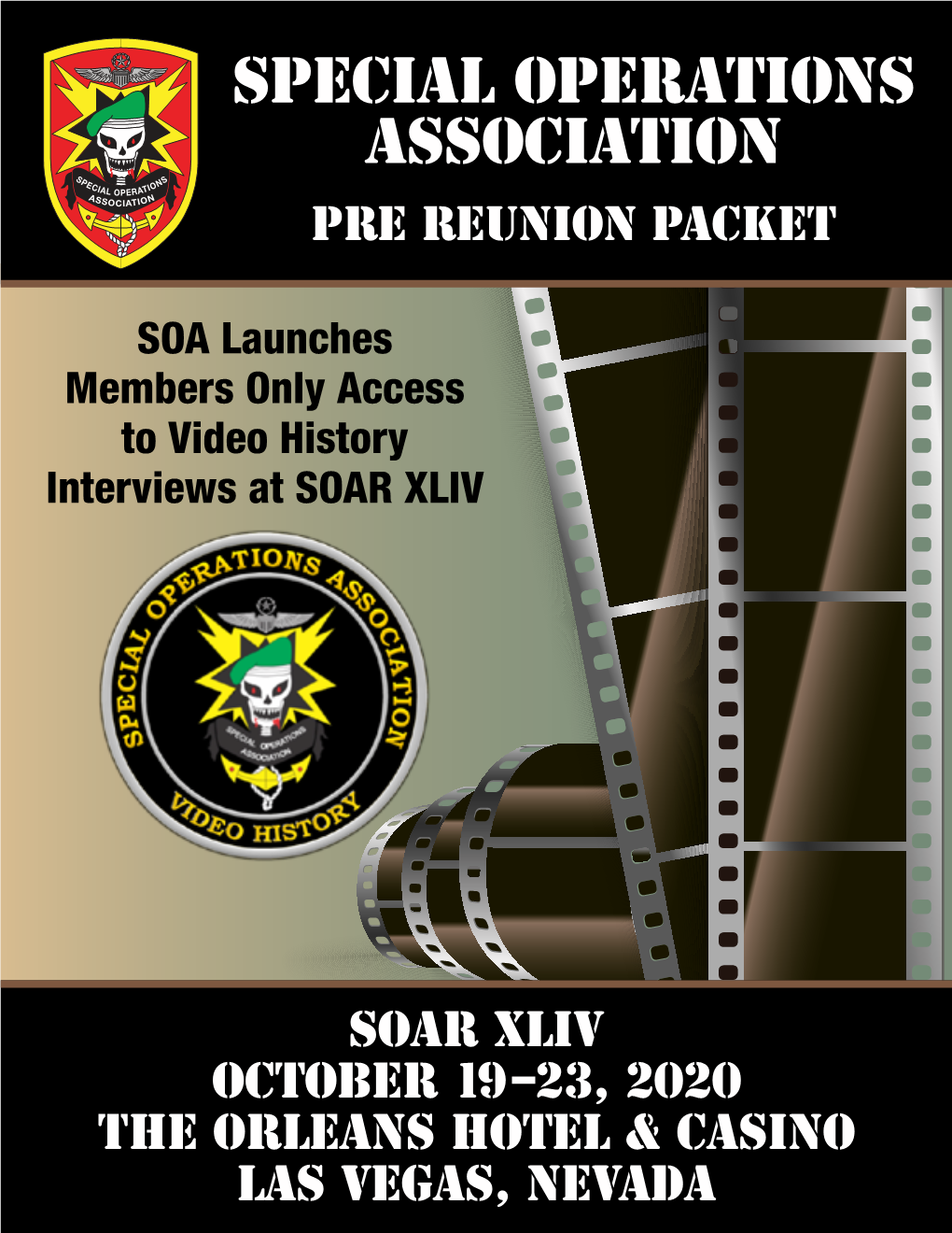 Special Operations Association PRE REUNION PACKET