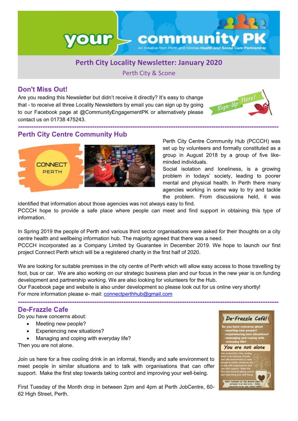 Perth City Locality Newsletter: January 2020