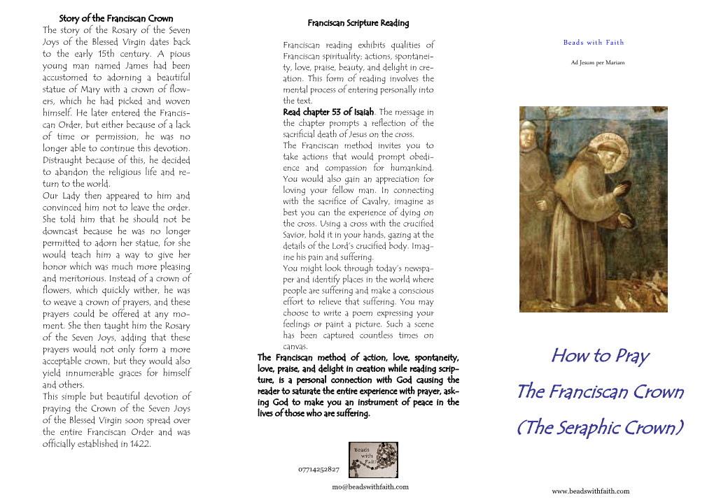 How to Pray the Franciscan Crown (The Seraphic Crown)