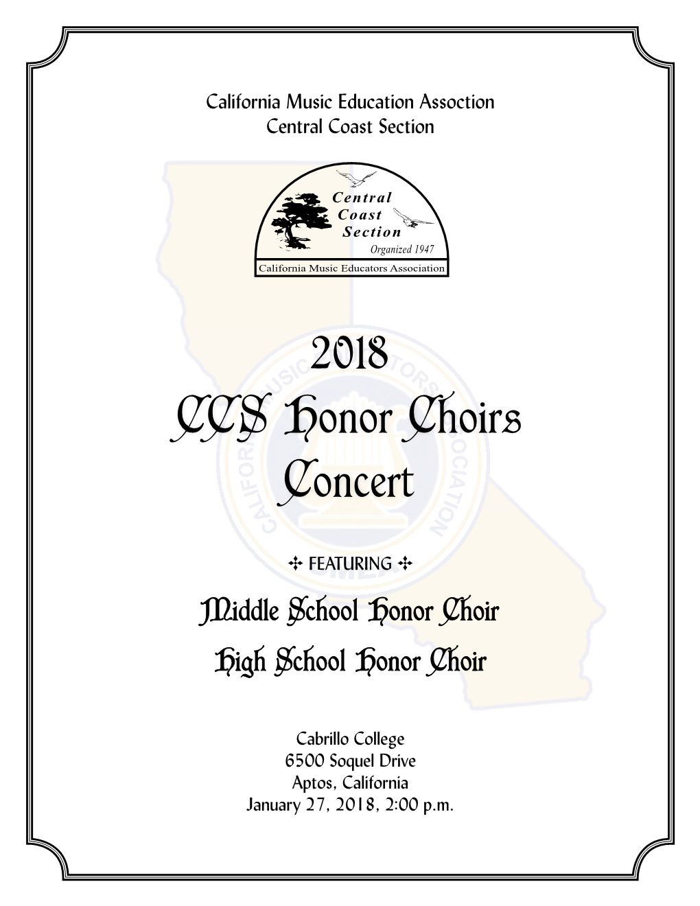 2018 CCS Honor Choirs Concert
