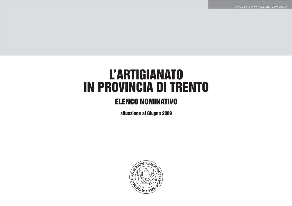 L'artigianato in Provincia Di Trento