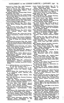 SUPPLEMENT to the LONDON GAZETTE, I JANUARY, 1941 19