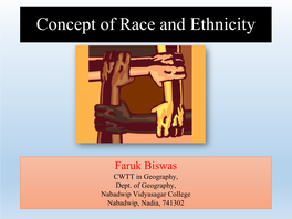 Concept of Race and Ethnicity