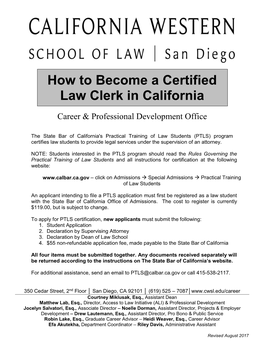 How to Become a Certified Law Clerk in California