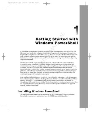 Installing Windows Powershell Windows Powershell Depends on the Presence of the .NET Framework 2.0