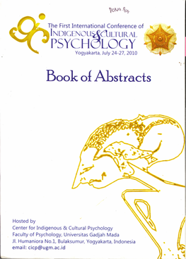 PSYCHCJLOGY Book of Abstracts