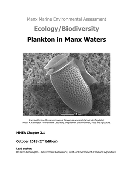 Ecology/Biodiversity Plankton in Manx Waters