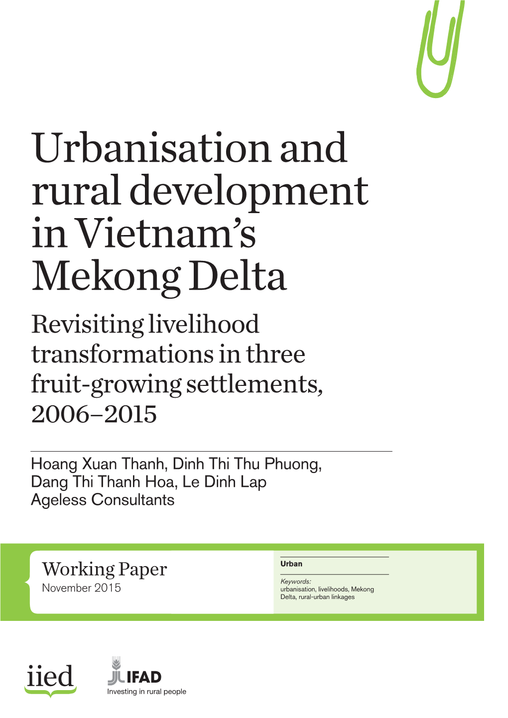 Urbanisation and Rural Development in Vietnam's Mekong Delta
