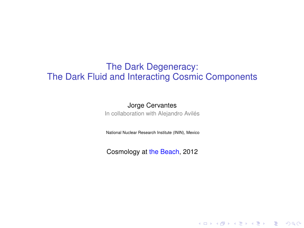 The Dark Degeneracy: the Dark Fluid and Interacting Cosmic Components