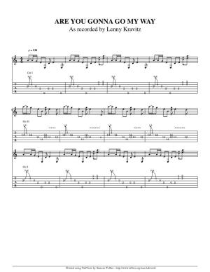 Are You Gonna Go My Way Guitar Tab