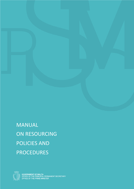 Manual on Resourcing Policies and Procedures