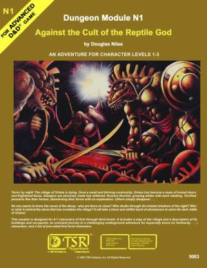 Dungeon Module N1 Against the Cult of the Reptile God
