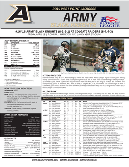 Army Lacrosse Game Notes 2014 West Point Lacrosse Army Bblacklack Knightsknights