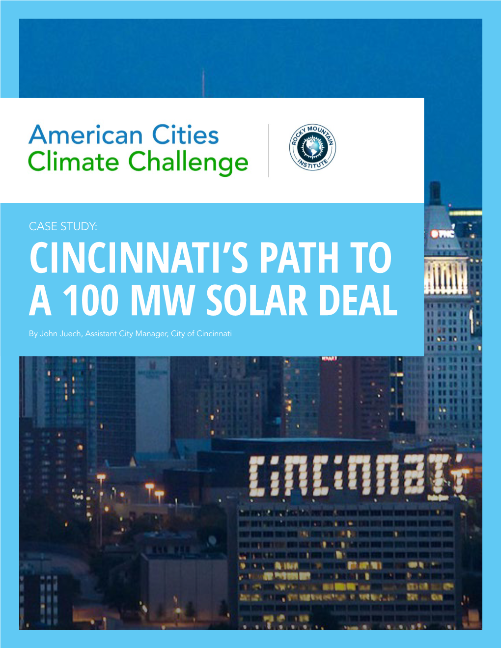 Cincinnati's Path to a 100 Mw Solar Deal