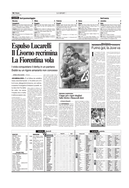 Espulso Lucarelli Il Livorno Recrimina La Fiorentina Vola