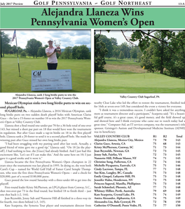 Alejandra Llaneza Wins Pennsylvania Women's Open