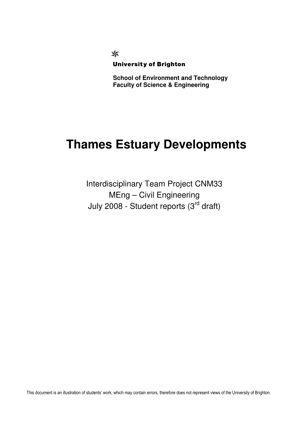 Thames Estuary Developments